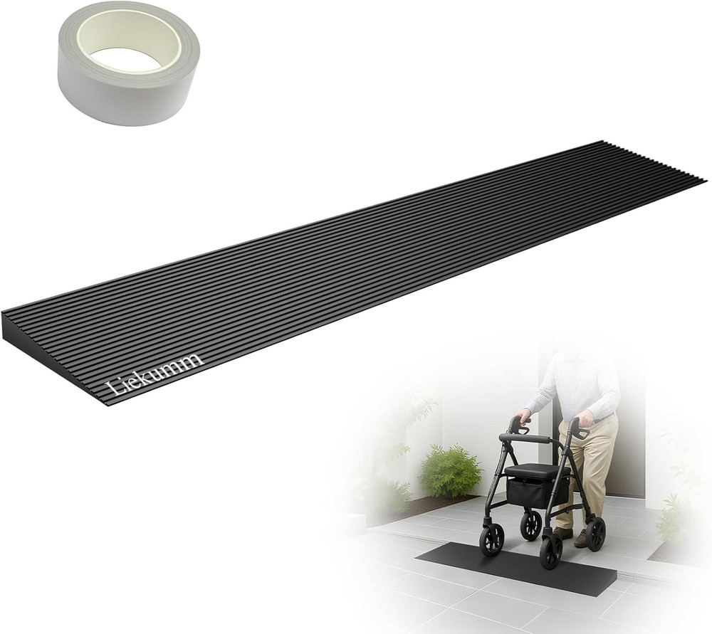 3/4″ Rise Rubber Threshold Ramp for Doorways, 2500 lbs Heavy Duty Door Sill R…
