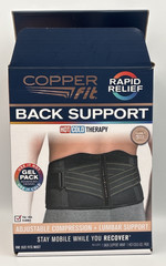 Copper Fit CFRRBK1SZ-001-OS Back Support Brace – Black