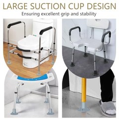 Shower Chair Replacement Feet 4-Pack: 28.6cm Non-Slip Suction 1-1/8” I.D Grey