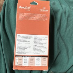 Venosan Black Compression Full Length Thigh Stocking 20-30 mmHg Closed Toe SZ L