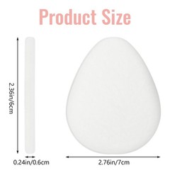 20 Pcs Metatarsal Felt Foot Pad(1/4″ Thick), 2.76 x 2.36 x 0.24 Inch, White