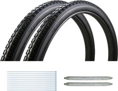Wheelchair Rear Wheel Solid Tires (Pair) 24X1 3/8″ PU Non Pneumatic Tires, Suita