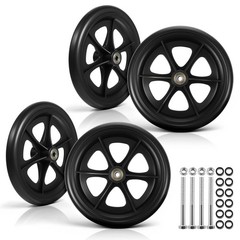 4 Pack 8 Inch Solid Rollator Walker Replacement Wheels Anti-Slip Quiet