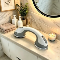 Suction Grab Bars for Shower, Safety Handle Support for Bathroom 1, Gray, 12in