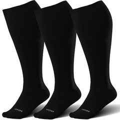Wide Calf Compression Socks 15-20mmHg Knee High Support Stockings for Circulatio