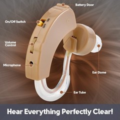 Compact Digital Hearing Aid with Volume Control & Noise Reduction for Easy Use