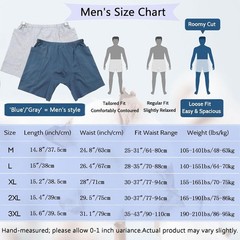 Men’s Adjustable Incontinence Shorts Underwear Holds up to 2000ml Urine Bag 3XL