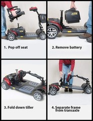 Golden Technologies – Buzzaround Ex – Travel Scooter – 4-Wheel – Red