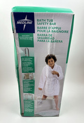 Medline Bath Tub Safety Bar Hand Rail Grab Bar MDS86321W White Bathtub Support