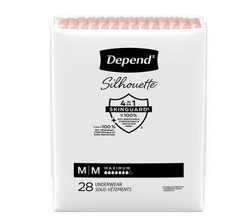 Depend Silhouette Postpartum Bladder Leak Underwear M 56 Count Women