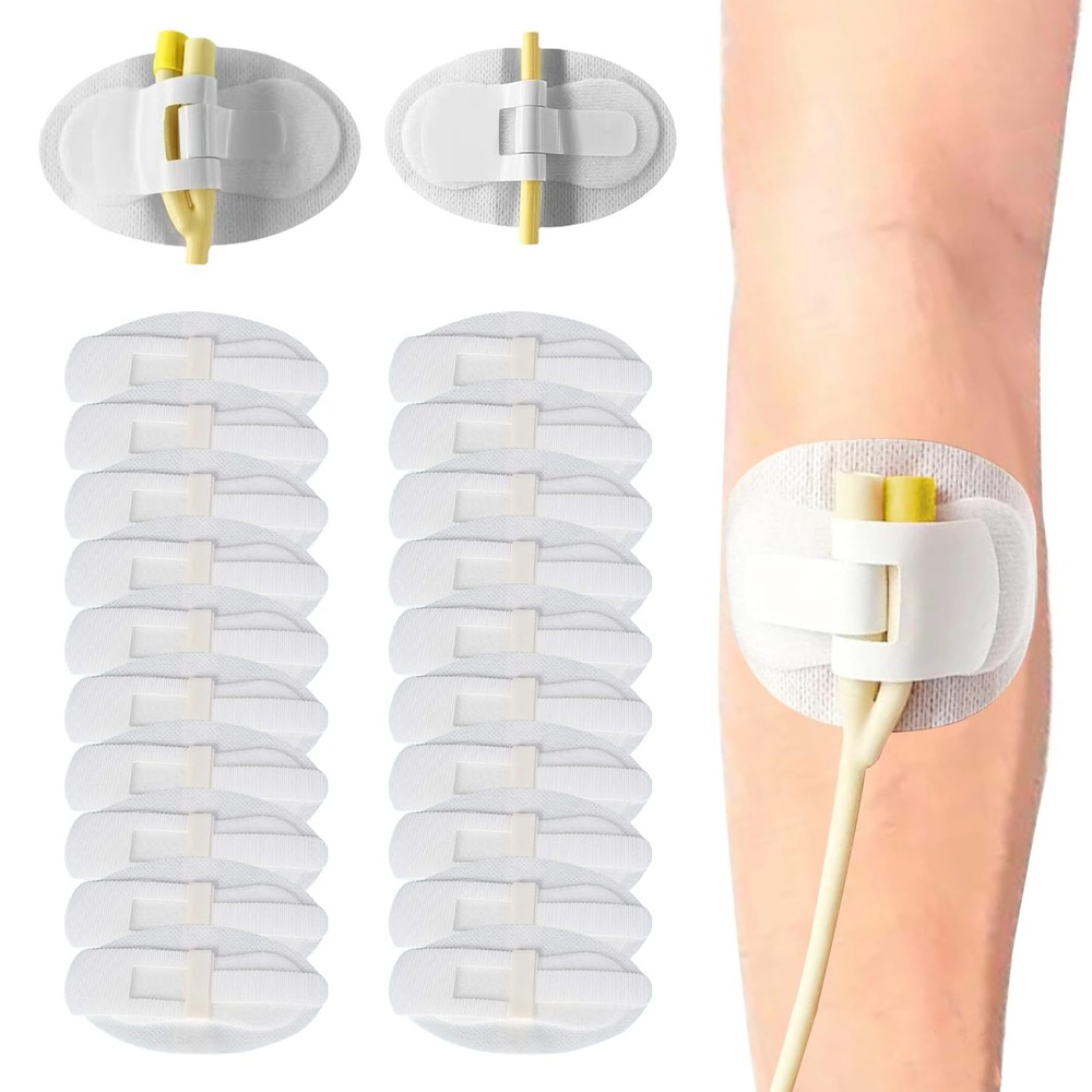 20Pcs Foley Catheter Stabilization Device, Catheter Tube Holder, Adhesive Cathet
