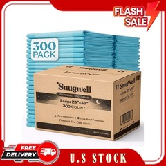 Snugwell Human-Grade Blue XXL Underpads, 300 Count, 23″ x 36″