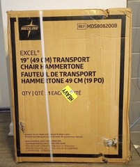 New 19in Medline Excel Wheelchair Hammertone