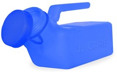 JJ CARE Screw Cap 1000ml Urinal Bottles – Blue, Set of 3