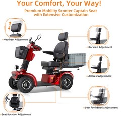 All Terrain Heavy Duty Mobility Scooter for Seniors 500W 48V/20Ah 330lb 31 miles