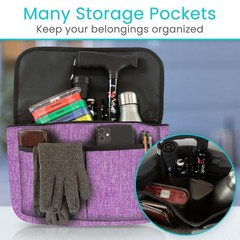 Vive Wheelchair Carry Bag – Arm Rest Pouch for Rollator, Walker, Scooter