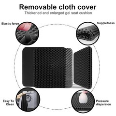19×19″ Gel Seat Cushion, Extra Large Pressure Relief Chair Pad for Home Office C