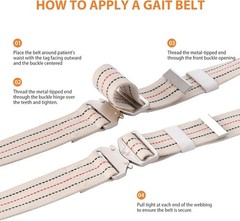 Alloy Buckle Gait Belt – 60-Inch Adjustable Support for Safe Transitions