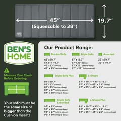 BEN’SHOME Loveseat Cushion Support for fix Sagging Seats – Heavy Duty Solid .5″.