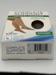 Blue Jay Compression Stockings Size XL Black 15-20 mmHg Knee High Closed Toe New