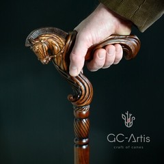Pegasus Walking Cane Stick for men women Ergonomic Handle Horse Head GC-Artis RH
