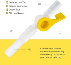 10 Pcs Comfort Flow Catheter Valves – Easy to Use Lever Tap, Smooth Edges, an