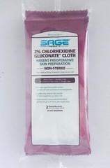 3 x New Sage 2% Chlorhexidine Gluconate Cloth Non-Sterile