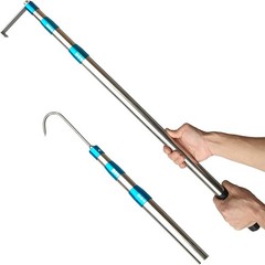 6.3FT Cargo Grabber Tool, Heavy Duty Truck Bed Retriever Pole w/Hooks