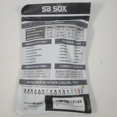 SB SOX Compression Socks (20-30mmHg) Unisex Black Large Leg Comfort Travel NEW