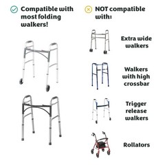 Sigo Green Walker Tray for Rolling Folding Walker, Table Large,