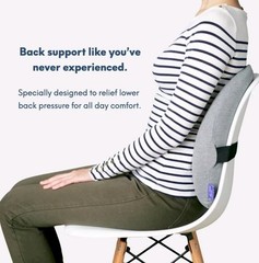 CUSHION LAB Extra Dense Memory Foam Lumbar Pillow, Ergonomic Back Support, Green