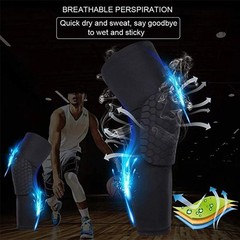 Basketball Knee Pads Protector Compression Sleeve Honeycomb Foam Brace Fitness