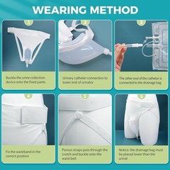 Wearable Urinary Drainage Bag for Men,Reusable Urine Colle,Urinary Drainage Bag