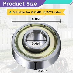 4PCS Rollator Caster Wheel Bearings, Wheelchair Universal Wheel…