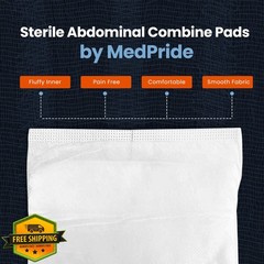 MED PRIDE ABD Pads 5×9 Inch 20 Count Sterile