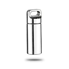 Pill Holder Keychain Fob Container Titanium Small Pocket Pill Case Emergency Asp