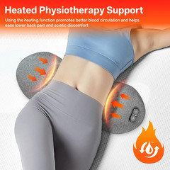 3-in-1 Electric Lumbar Support Pillow for Bed and Chair, Triple Fusion Back Mass