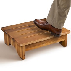 5” Wood Step Stool, Acacia Wooden Stools (No Assembly Required)- 500 LBS Capa…