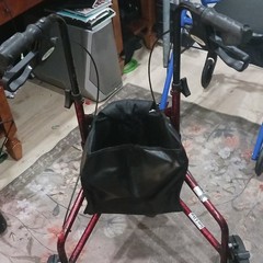 Drive Winnie Walker 3-Wheel Rollator Handbrakes Bag Red/Black