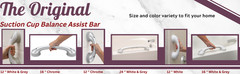 Changing Lifestyles Suction Cup Grab Bars for Bathtubs & Showers; Safety