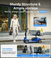 4 Wheels Mobility Scooters Power Wheelchair Folding Electric Scooter For Adult