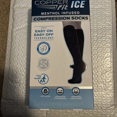 COPPER FIT Energy Plus Compression Socks Unisex L/XL 1 Pair