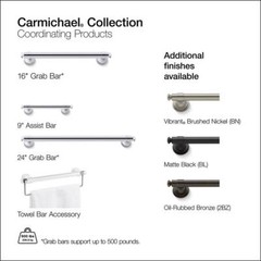 KOHLER Carmichael 16 in. Grab Bar in Oil-Rubbed Bronze K-R27235-2BZ