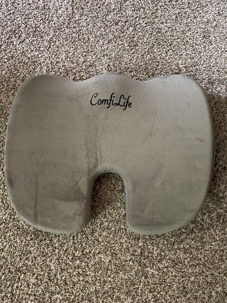 Comfilife CL-101A Coccyx Orthopedic Memory Foam Cushion Seat – Gray