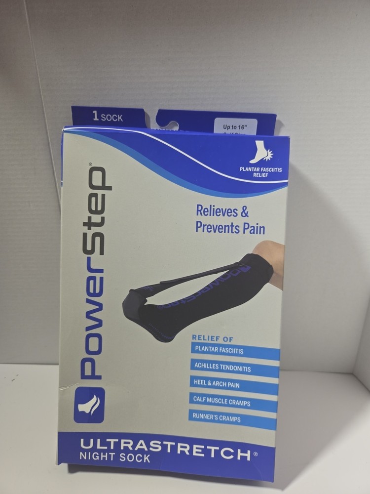 Powerstep Ultrastretch Night Sock (Up to 16” Calf Size) therapeutic sz REG