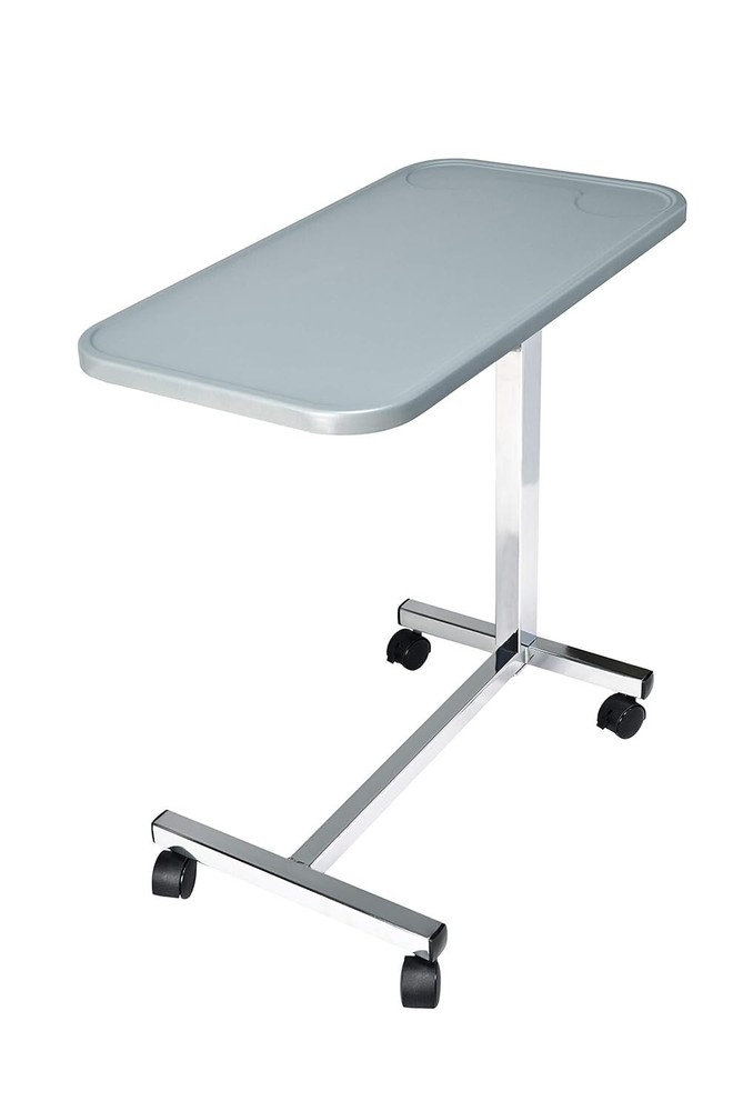 Lumex Modern Overbed Table with Wheels,28-41″ Adjustable Height for Hospital Bed