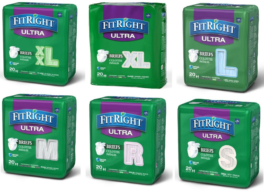 FitRight Ultra Adult Diapers, Incontinence Briefs with Tabs, Heavy 20 – 80 Ct ✅