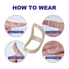 6 Pack Oval Finger Splints Waterproof Finger Splint for Arthritis