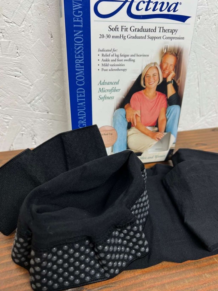 Activa Soft Fit Thigh High Dot Band 20-30mmHg (Black) XX-Large