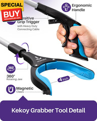 40 Inch Grabber Reacher Tool for Seniors, Foldable Reacher Grabbers Pickup Stick